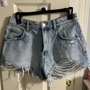 Zara High Rise Jean Short Size 6